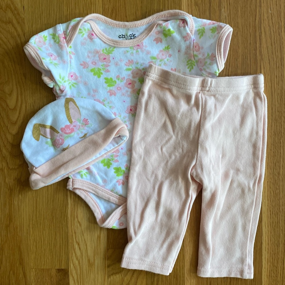 3-6M Chick Pea Floral Bunny Set